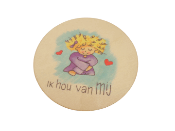 32 Houten affirmatieschilderijen of onderzetters 10cm