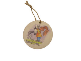 Houten Hanger 5cm: ik ben liefdevol
