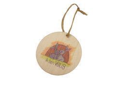 Houten Hanger 5cm: ik ben veilig