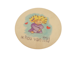32 Houten affirmatieschilderijen of onderzetters 10cm
